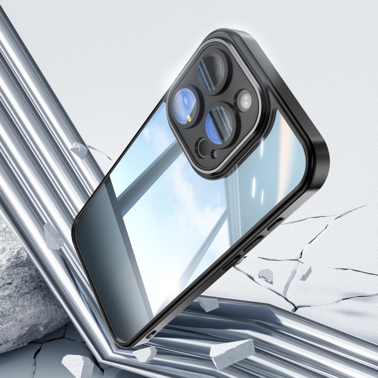 For iPhone 14 Pro Acrylic Hybrid TPU Armor Shockproof Phone Case(Black) For iPhone 14 Pro Acrylic Hybrid TPU Armor Shockproof Phone Case(Black)