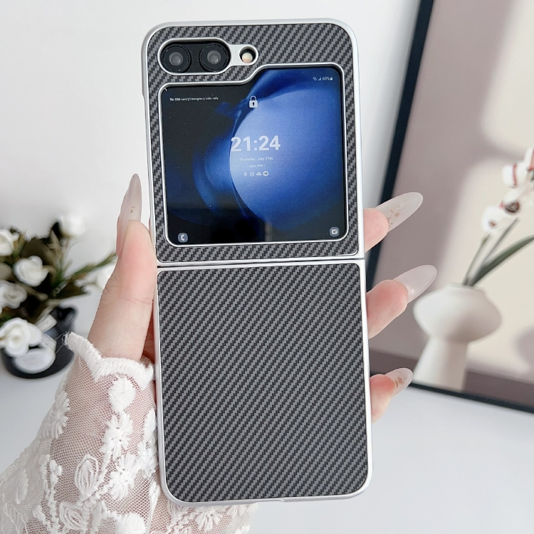For Samsung Galaxy Z Flip6 Kevlar Carbon Fiber Ultra-thin Shockproof Phone Case(Black) For Samsung Galaxy Z Flip6 Kevlar Carbon Fiber Ultra-thin Shockproof Phone Case(Black)