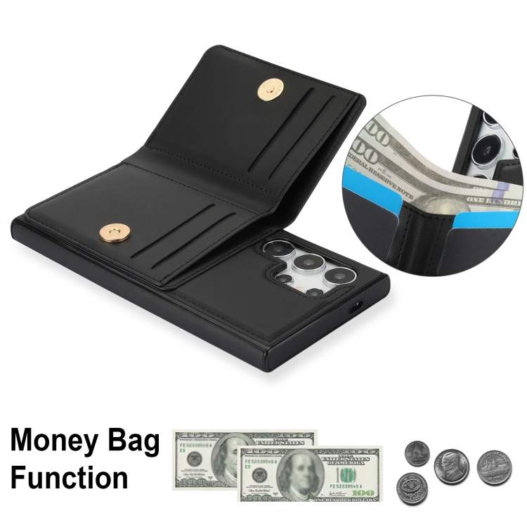 For Samsung Galaxy S24 Ultra 5G RFID Anti-theft Card Ring Holder Phone Case(Black) For Samsung Galaxy S24 Ultra 5G RFID Anti-theft Card Ring Holder Phone Case(Black)