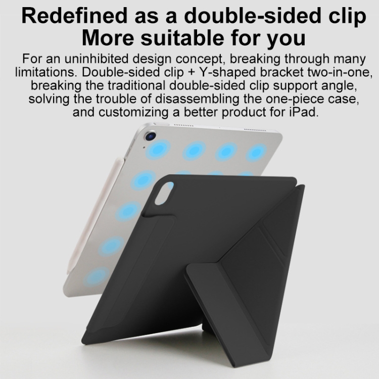 For iPad Air 11 2024 Y-Shape Double-sided Clip Magnetic Smart Tablet Case(Blue) For iPad Air 11 2024 Y-Shape Double-sided Clip Magnetic Smart Tablet Case(Blue)