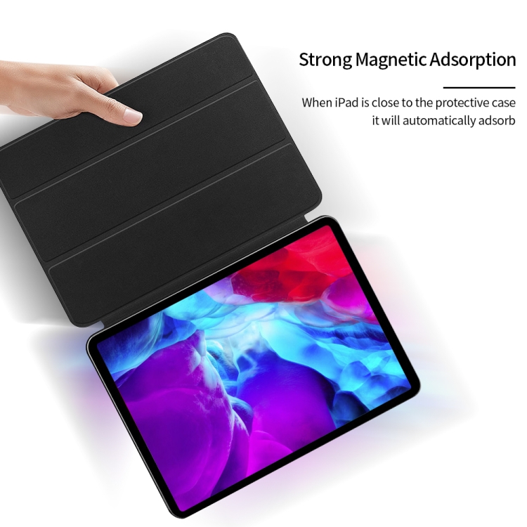 For iPad Air 11 2024 / 5 / 4 Ultra-thin Double-sided Clip Magnetic Smart Tablet Case(Pink)