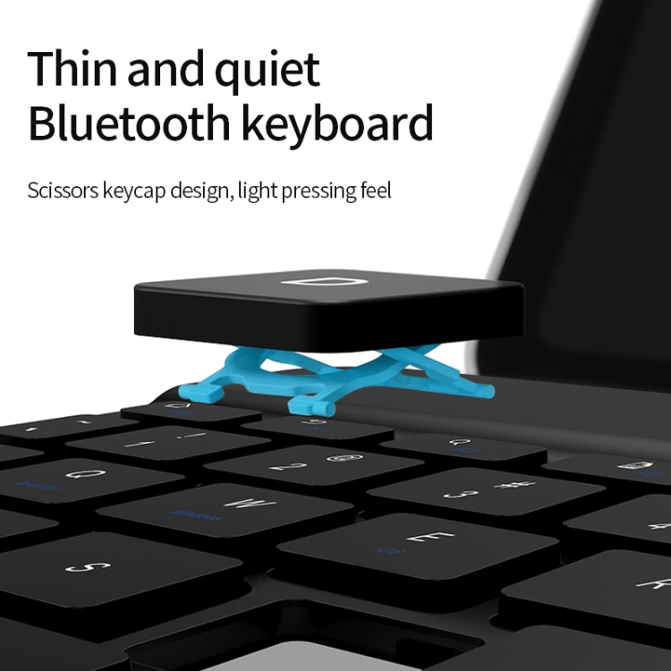 For iPad Air / Air 2 / Pro 9.7 inch (2017) / 9.7 (2018) / 9.7 (2017) Mutural Bojue Series Wireless Bluetooth Keyboard Leather Tablet Case with Holder & Pen Slot(Blue)