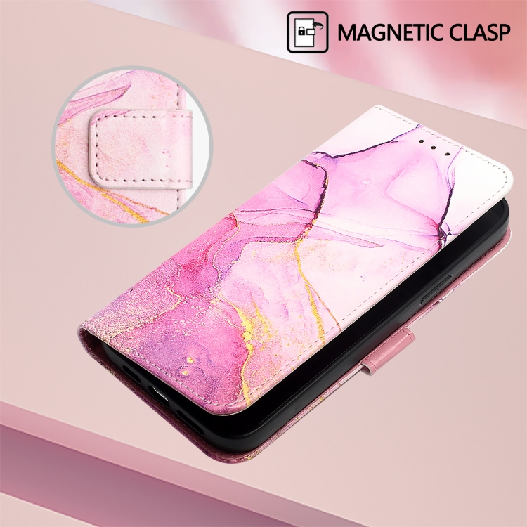 For Samsung Galaxy Z Fold6 PT003 Marble Pattern Flip Leather Phone Case(Pink Purple Gold) For Samsung Galaxy Z Fold6 PT003 Marble Pattern Flip Leather Phone Case(Pink Purple Gold)