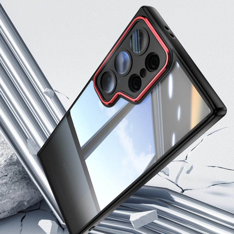 For Samsung Galaxy S25 Ultra 5G Acrylic Hybrid TPU Armor Shockproof Phone Case(Black Red) For Samsung Galaxy S25 Ultra 5G Acrylic Hybrid TPU Armor Shockproof Phone Case(Black Red)