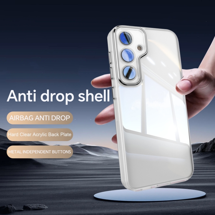 For Samsung Galaxy S25+ 5G Acrylic Hybrid TPU Armor Shockproof Phone Case(Transparent) For Samsung Galaxy S25+ 5G Acrylic Hybrid TPU Armor Shockproof Phone Case(Transparent)