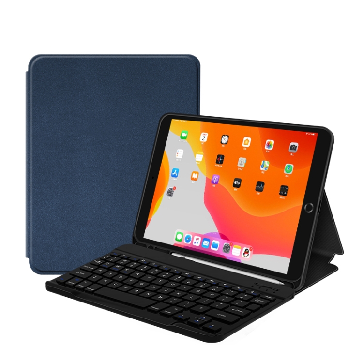 For iPad 10.2 inch Mutural Bojue Series Wireless Bluetooth Keyboard Leather Tablet Case with Holder & Pen Slot(Blue) For iPad 10.2 inch Mutural Bojue Series Wireless Bluetooth Keyboard Leather Tablet Case with Holder & Pen Slot(Blue)