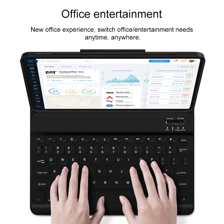 For iPad 10.2 inch Mutural Bojue Series Wireless Bluetooth Keyboard Leather Tablet Case with Holder & Pen Slot(Blue) For iPad 10.2 inch Mutural Bojue Series Wireless Bluetooth Keyboard Leather Tablet Case with Holder & Pen Slot(Blue)