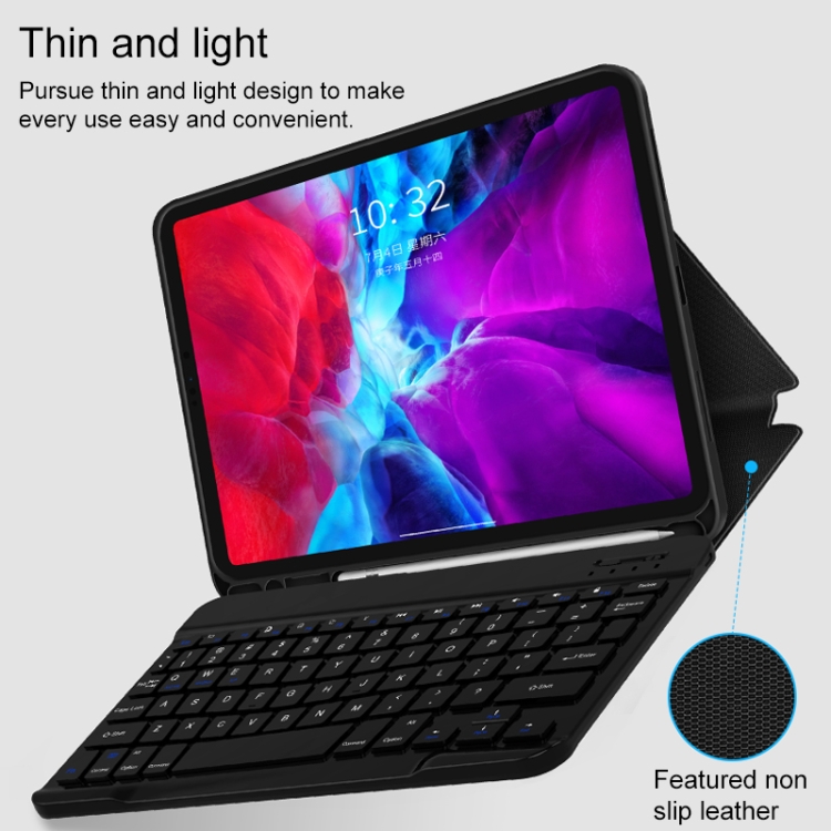 For iPad 10.2 inch Mutural Bojue Series Wireless Bluetooth Keyboard Leather Tablet Case with Holder & Pen Slot(Blue) For iPad 10.2 inch Mutural Bojue Series Wireless Bluetooth Keyboard Leather Tablet Case with Holder & Pen Slot(Blue)