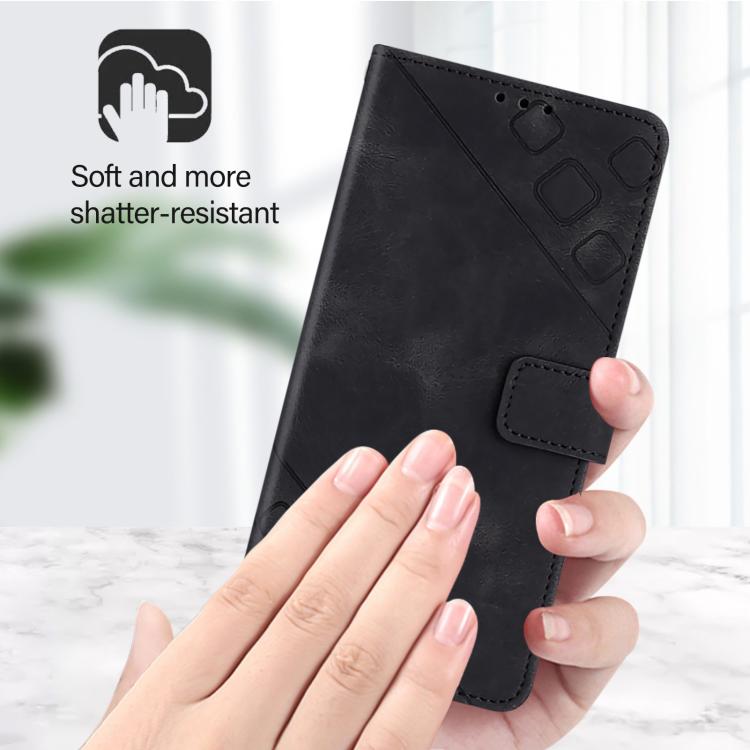 For Infinix Hot 60i 5G / Tecno Spark Go 5G Skin Feel Embossed Leather Phone Case(Black)