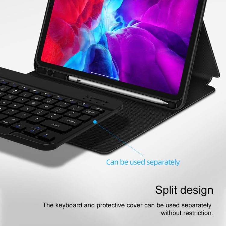 For iPad Pro 11 (2020) Mutural Bojue Series Wireless Bluetooth Keyboard Leather Tablet Case with Holder & Pen Slot(Black) For iPad Pro 11 (2020) Mutural Bojue Series Wireless Bluetooth Keyboard Leather Tablet Case with Holder & Pen Slot(Black)