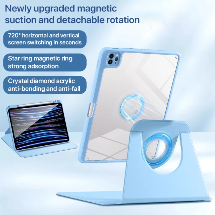 For iPad Pro 12.9 2022 / 2021 / 2020 Magnetic Split Leather Smart Tablet Case with Pen Slot(White) For iPad Pro 12.9 2022 / 2021 / 2020 Magnetic Split Leather Smart Tablet Case with Pen Slot(White)