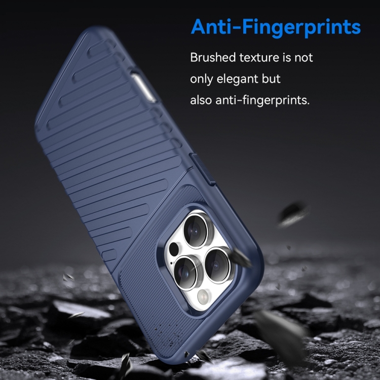 For iPhone 16 Pro Max Thunderbolt Shockproof Soft TPU Phone Case(Blue) For iPhone 16 Pro Max Thunderbolt Shockproof Soft TPU Phone Case(Blue)