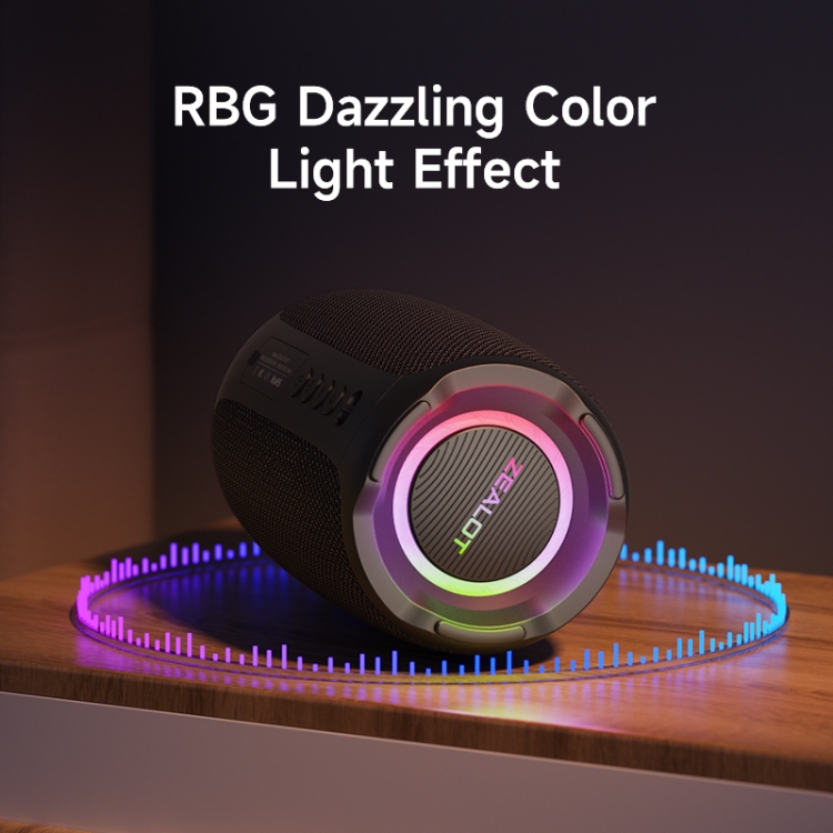 Zealot S61M RGB Rhythmic Light Karaoke Wireless Speaker, Style:Single Mic(Black) Zealot S61M RGB Rhythmic Light Karaoke Wireless Speaker, Style:Single Mic(Black)