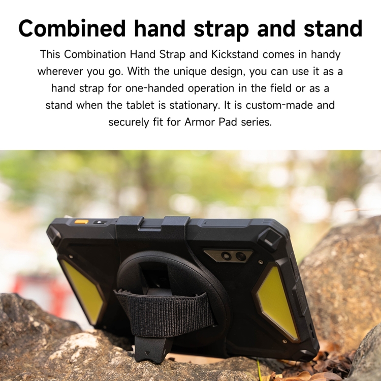 Ulefone UAS01 Tablet Hand Strap Holder for Armor Pad 3 Pro(Black) Ulefone UAS01 Tablet Hand Strap Holder for Armor Pad 3 Pro(Black)