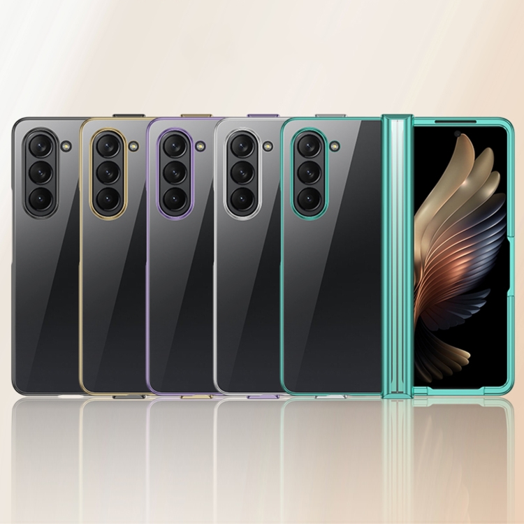 For Samsung Galaxy Z Fold6 Three Parts 6D Electroplating PC Shockproof Phone Case(Green) For Samsung Galaxy Z Fold6 Three Parts 6D Electroplating PC Shockproof Phone Case(Green)