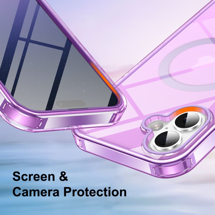 For iPhone 16 Plus Colorful MagSafe Magnetic PC Hybrid TPU Phone Case(Dark Purple) For iPhone 16 Plus Colorful MagSafe Magnetic PC Hybrid TPU Phone Case(Dark Purple)