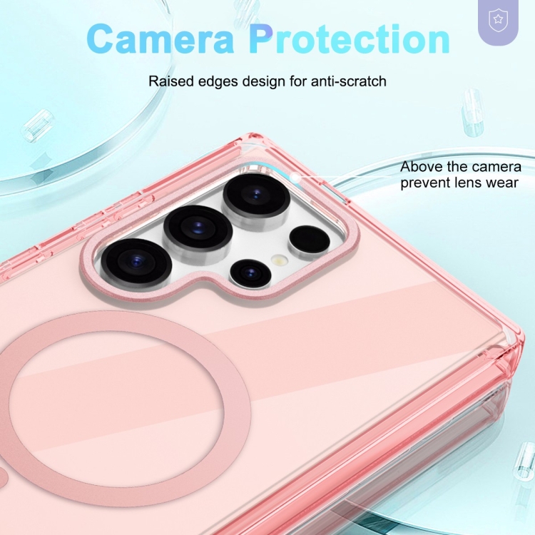 For Samsung Galaxy S24 Ultra 5G Colorful MagSafe Magnetic PC + TPU Phone Case(Pink) For Samsung Galaxy S24 Ultra 5G Colorful MagSafe Magnetic PC + TPU Phone Case(Pink)
