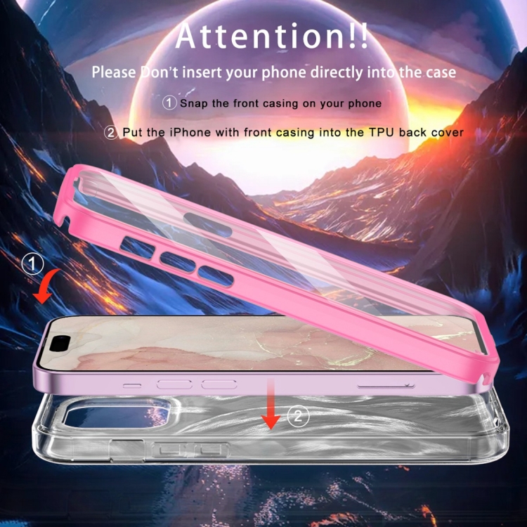 For iPhone 15 Plus IMD Gradient Feather PC Hybrid TPU Phone Case(Rose Red) For iPhone 15 Plus IMD Gradient Feather PC Hybrid TPU Phone Case(Rose Red)