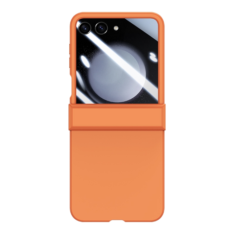 For Samsung Galaxy Z Flip6 Three Parts Integrated PC Skin Feel Shockproof Phone Case(Flaming Orange) For Samsung Galaxy Z Flip6 Three Parts Integrated PC Skin Feel Shockproof Phone Case(Flaming Orange)