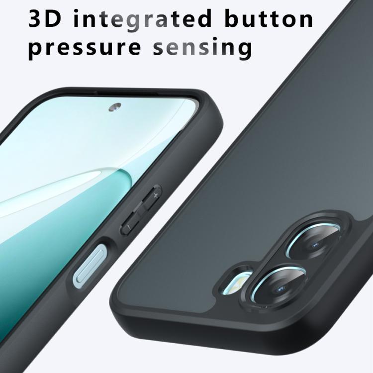 For OPPO A6x 5G / 4G Armor Precise Hole PC Hybrid TPU Phone Case(Transparent)