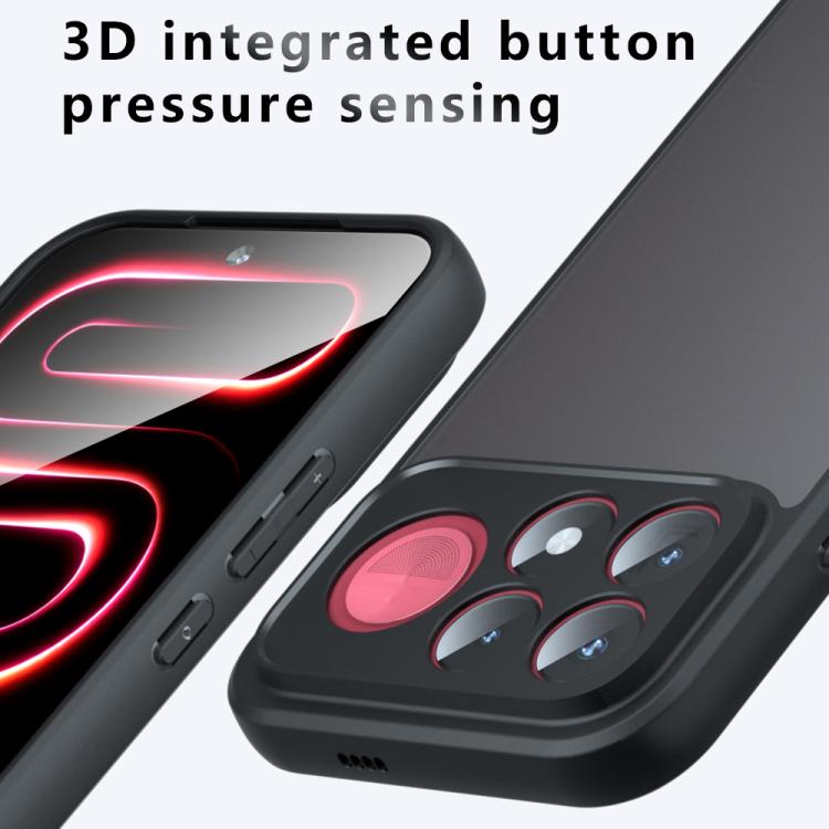 For Redmi K100 Pro Max / Poco F9 Ultra Armor Precise Hole PC Hybrid TPU Phone Case(Frosted Black)