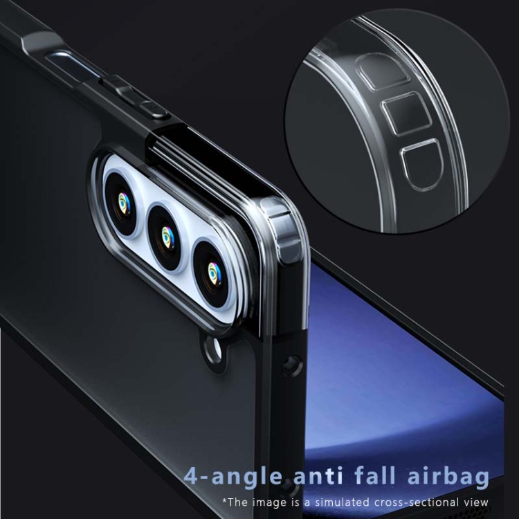 For Samsung Galaxy Z Fold4 Armor Big Pore PC Hybrid TPU Phone Case(Frosted Black) For Samsung Galaxy Z Fold4 Armor Big Pore PC Hybrid TPU Phone Case(Frosted Black)