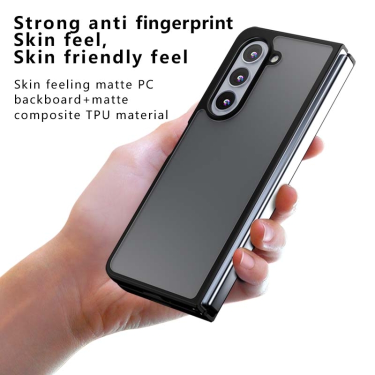 For Samsung Galaxy Z Fold4 Armor Big Pore PC Hybrid TPU Phone Case(Frosted Black) For Samsung Galaxy Z Fold4 Armor Big Pore PC Hybrid TPU Phone Case(Frosted Black)