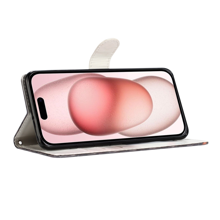 For iPhone 16 3D Pattern Leather Phone Case(Tape) For iPhone 16 3D Pattern Leather Phone Case(Tape)