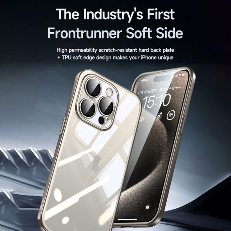 For iPhone 14 Pro Max SULADA Electroplating Frosted PC + TPU Shockproof Phone Case(Black) For iPhone 14 Pro Max SULADA Electroplating Frosted PC + TPU Shockproof Phone Case(Black)