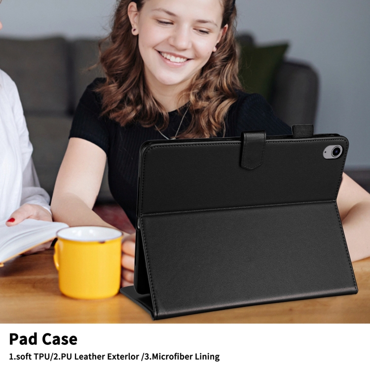 For iPad 10th Gen 10.9 2022 Rhombus Lattice Leather Smart Tablet Case(Black) For iPad 10th Gen 10.9 2022 Rhombus Lattice Leather Smart Tablet Case(Black)