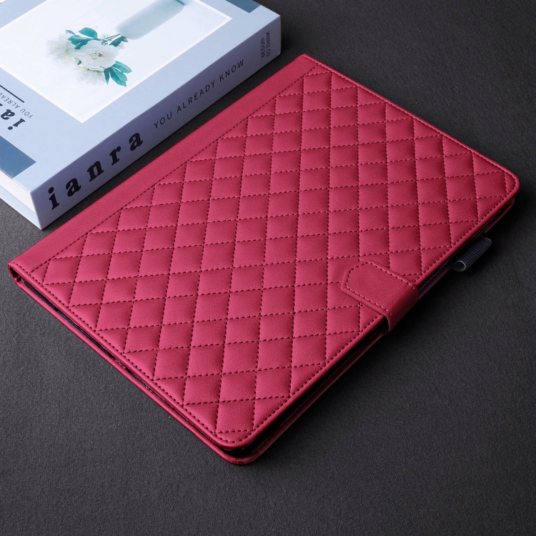 For iPad Air / Air 2 / 9.7 2017 / 2018 Rhombus Lattice Leather Smart Tablet Case(Red) For iPad Air / Air 2 / 9.7 2017 / 2018 Rhombus Lattice Leather Smart Tablet Case(Red)