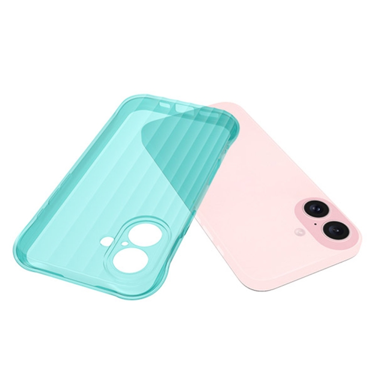 For iPhone 16 Water Ripple Fine Hole TPU Phone Case(Light Blue) For iPhone 16 Water Ripple Fine Hole TPU Phone Case(Light Blue)
