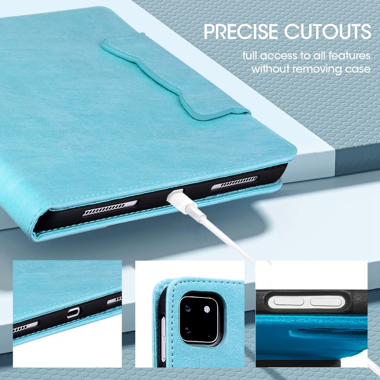 For iPad Air / Air 2 / 9.7 2017 / 2018 Cat Buckle Leather Smart Tablet Case(Sky Blue) For iPad Air / Air 2 / 9.7 2017 / 2018 Cat Buckle Leather Smart Tablet Case(Sky Blue)