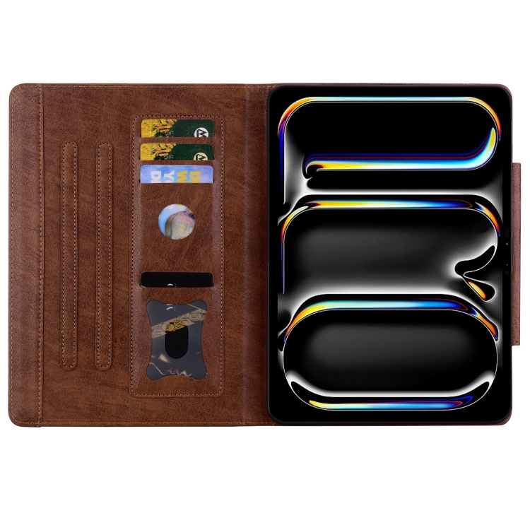 For iPad Air 11 2024 / Air 5 / Air 4 Cat Buckle Leather Smart Tablet Case(Brown) For iPad Air 11 2024 / Air 5 / Air 4 Cat Buckle Leather Smart Tablet Case(Brown)