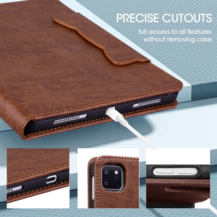 For iPad Air 11 2024 / Air 5 / Air 4 Cat Buckle Leather Smart Tablet Case(Brown) For iPad Air 11 2024 / Air 5 / Air 4 Cat Buckle Leather Smart Tablet Case(Brown)