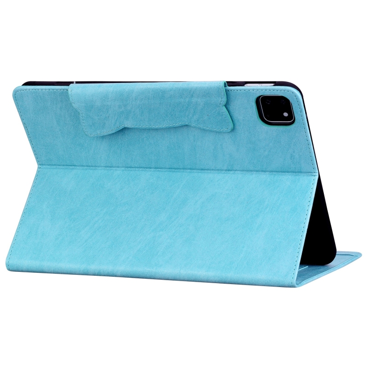 For iPad Pro 13 2024 Cat Buckle Leather Smart Tablet Case(Sky Blue) For iPad Pro 13 2024 Cat Buckle Leather Smart Tablet Case(Sky Blue)