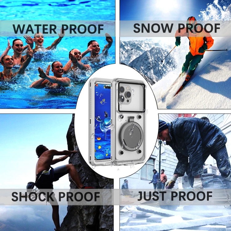 33ft 10m Underwater IP68 Waterproof Phone Case For Under 6.6 inch Phones(White) 33ft 10m Underwater IP68 Waterproof Phone Case For Under 6.6 inch Phones(White)