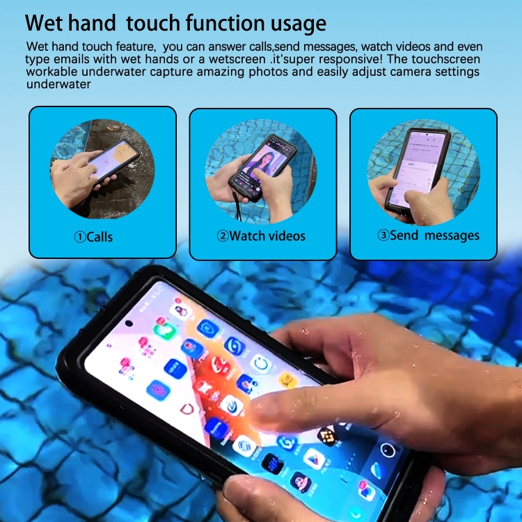 33ft 10m Underwater IP68 Waterproof Phone Case For Under 6.6 inch Phones(White) 33ft 10m Underwater IP68 Waterproof Phone Case For Under 6.6 inch Phones(White)