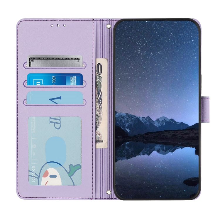 For iPhone 11 Cat Rat Embossed Pattern RFID PU Phone Case with Wrist Strap(Purple) For iPhone 11 Cat Rat Embossed Pattern RFID PU Phone Case with Wrist Strap(Purple)