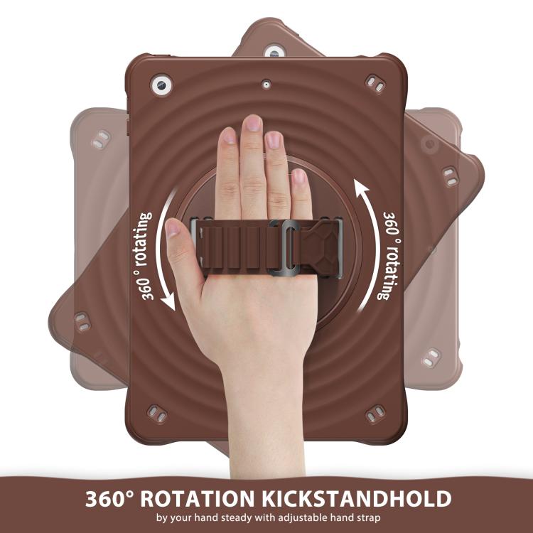 For iPad 10.2 2021 / 2020 / 2019 Rotation Holder Silicone Hybrid PC Tablet Case(Chocolate) For iPad 10.2 2021 / 2020 / 2019 Rotation Holder Silicone Hybrid PC Tablet Case(Chocolate)