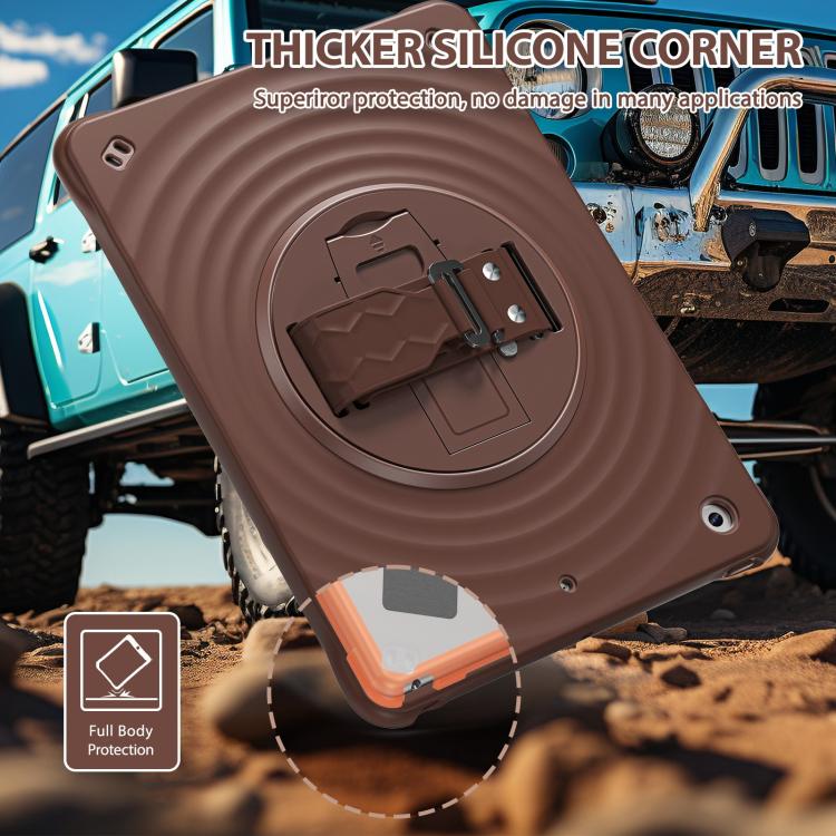 For iPad 10.2 2021 / 2020 / 2019 Rotation Holder Silicone Hybrid PC Tablet Case(Chocolate) For iPad 10.2 2021 / 2020 / 2019 Rotation Holder Silicone Hybrid PC Tablet Case(Chocolate)
