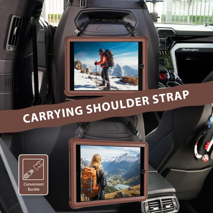 For iPad 10.2 2021 / 2020 / 2019 Rotation Holder Silicone Hybrid PC Tablet Case(Chocolate) For iPad 10.2 2021 / 2020 / 2019 Rotation Holder Silicone Hybrid PC Tablet Case(Chocolate)