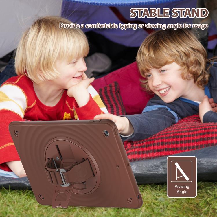 For iPad 10.2 2021 / 2020 / 2019 Rotation Holder Silicone Hybrid PC Tablet Case(Chocolate) For iPad 10.2 2021 / 2020 / 2019 Rotation Holder Silicone Hybrid PC Tablet Case(Chocolate)