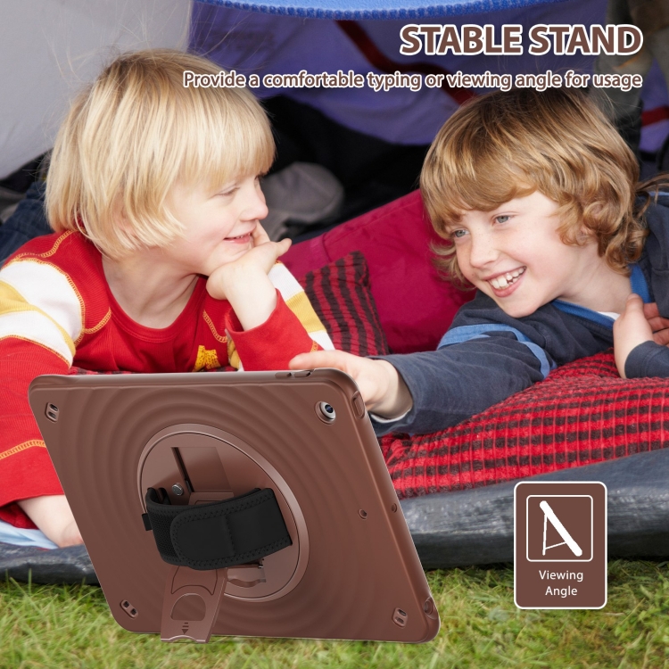 For iPad 10.2 2021 / 2020 / 2019 Rotation Holder Silicone Hybrid PC Tablet Case(Chocolate) For iPad 10.2 2021 / 2020 / 2019 Rotation Holder Silicone Hybrid PC Tablet Case(Chocolate)