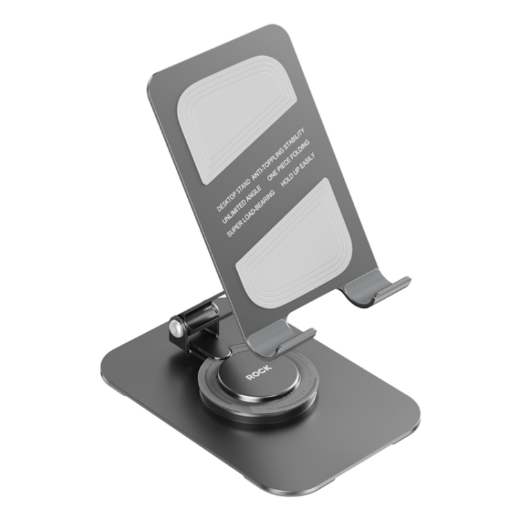 ROCK Desktop Rotating Metal Mobile Phone Holder(Grey) ROCK Desktop Rotating Metal Mobile Phone Holder(Grey)