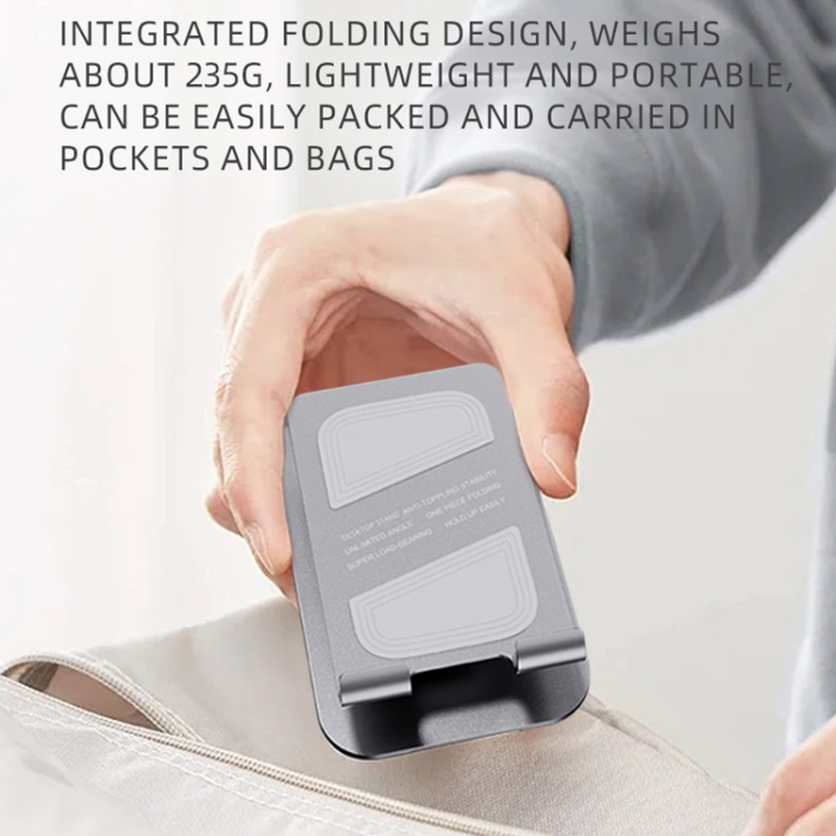 ROCK Desktop Rotating Metal Mobile Phone Holder(Grey) ROCK Desktop Rotating Metal Mobile Phone Holder(Grey)
