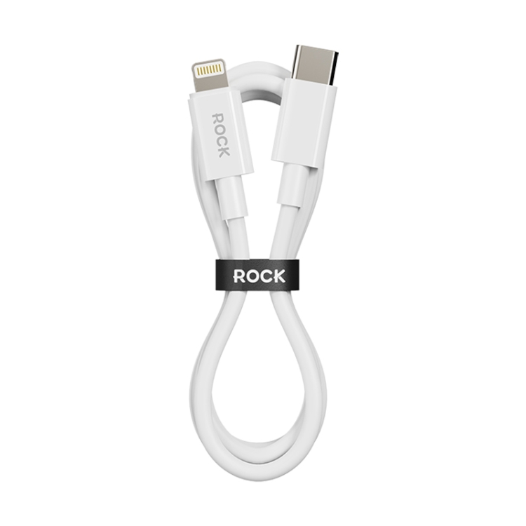 ROCK P8 Prime Series 1m USB-C / Type-C Fast Charging Data Cable, Interface:PD27W 8 Pin(White) ROCK P8 Prime Series 1m USB-C / Type-C Fast Charging Data Cable, Interface:PD27W 8 Pin(White)
