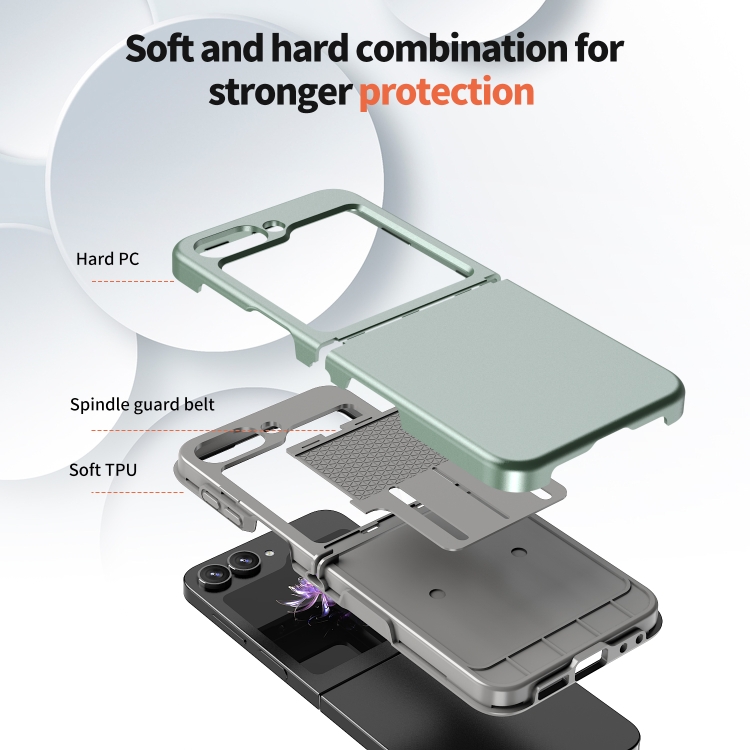 For Samsung Galaxy Z Flip6 5G Flat Skin Feel TPU+PC Shockproof Phone Case(Mint Green) For Samsung Galaxy Z Flip6 5G Flat Skin Feel TPU+PC Shockproof Phone Case(Mint Green)