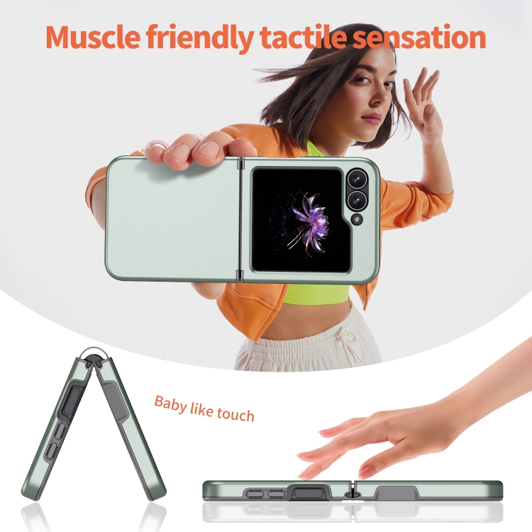 For Samsung Galaxy Z Flip6 5G Flat Skin Feel TPU+PC Shockproof Phone Case(Mint Green) For Samsung Galaxy Z Flip6 5G Flat Skin Feel TPU+PC Shockproof Phone Case(Mint Green)