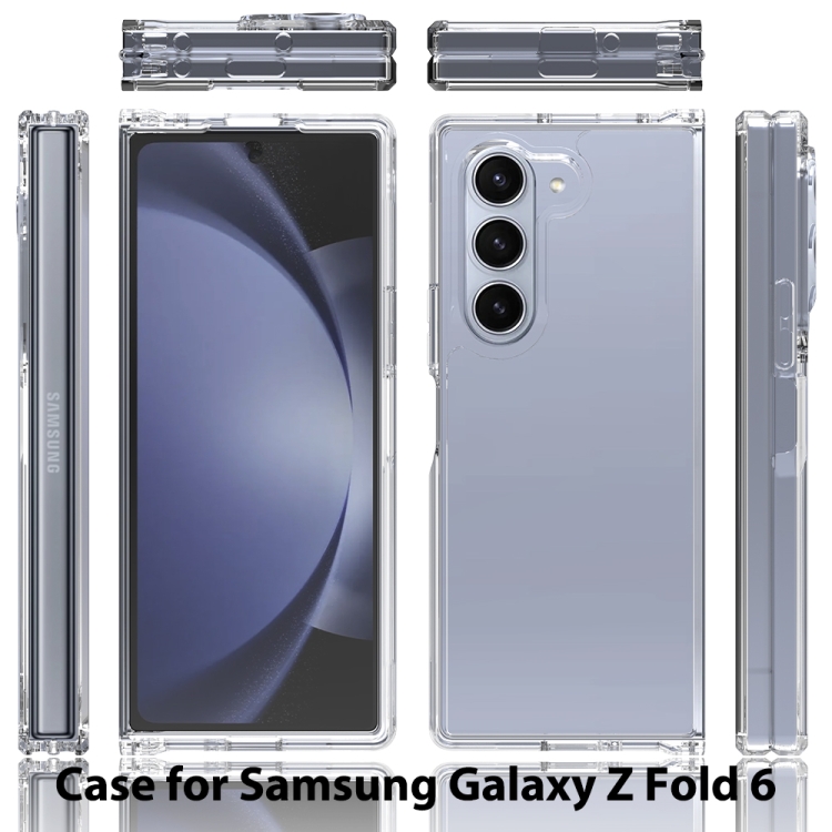 For Samsung Galaxy Z Fold6 Scratchproof Acrylic TPU Phone Case(Transparent) For Samsung Galaxy Z Fold6 Scratchproof Acrylic TPU Phone Case(Transparent)